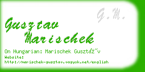 gusztav marischek business card